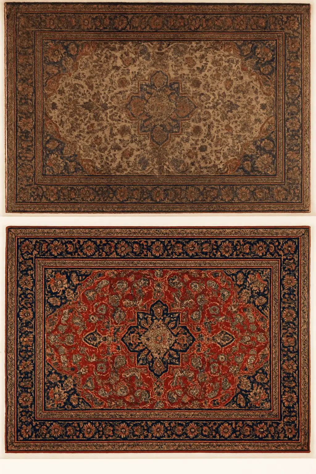 Complete restoration of a 100-year-old Persian rug cleaning result